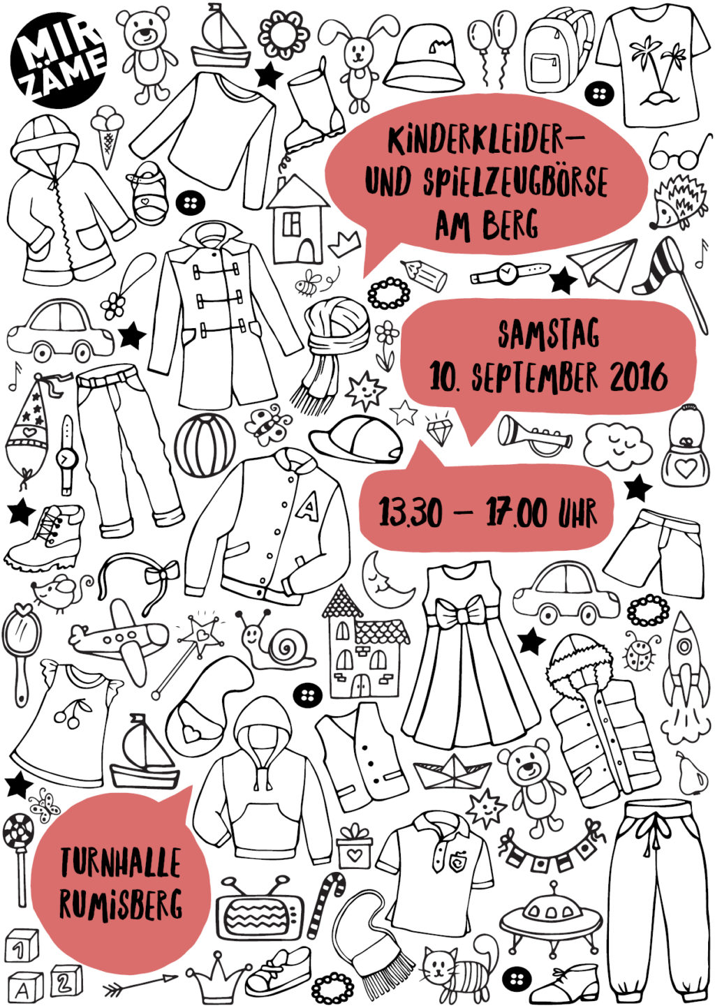 Kinderkleider- und Spielzeugbörse am Berg: 10. September 2016